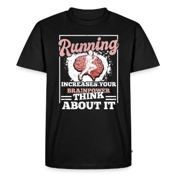 Joueurs d’ultramarathon d’équipement de course de marathon - T-shirt Premium bio Homme - noir - Devant - Nico (187cm)