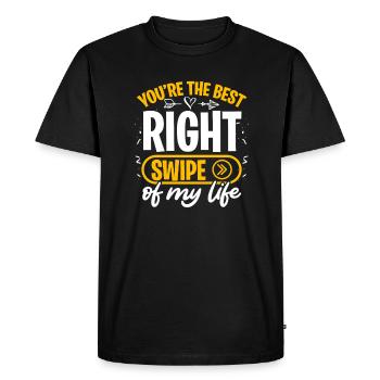 Dating Valentine's Day Internet Couple Placement - Men's Premium Organic T-Shirt - black - Front - Nico (187cm)