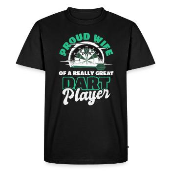 Darts Dartboard Darts Game Darts Player Wife - Men's Premium Organic T-Shirt - black - Front - Nico (187cm)