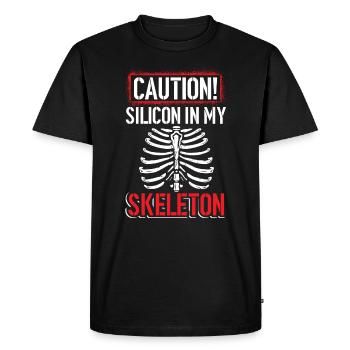 Grufti Skulls Halloween Muscle Bones - Men's Premium Organic T-Shirt - black - Front - Nico (187cm)