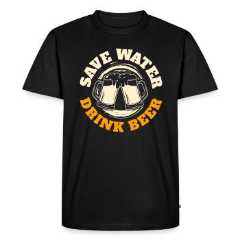 Brasseur de bière - T-shirt Premium bio Homme - noir - Devant - Nico (187cm)