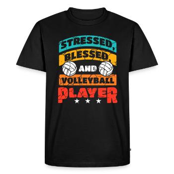 Volleyball - Men's Premium Organic T-Shirt - black - Front - Nico (187cm)