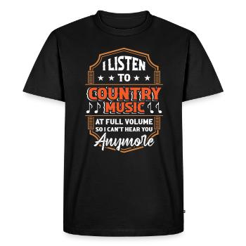 Chansons folkloriques Western Music Lovers Musicien - T-shirt Premium bio Homme - noir - Devant - Nico (187cm)