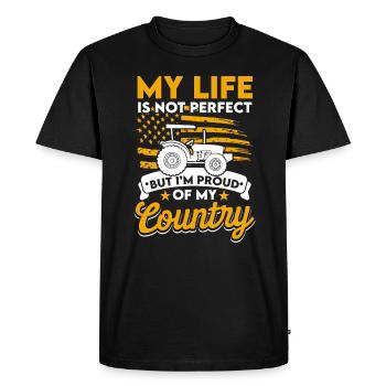Musique country Sud-Ouest - T-shirt Premium bio Homme - noir - Devant - Nico (187cm)