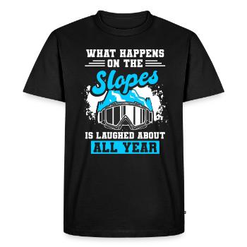 Snowboard Skiing Snowboarder - Men's Premium Organic T-Shirt - black - Front - Nico (187cm)