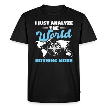 Cartographie Carte Cartographe - T-shirt Premium bio Homme - noir - Devant - Nico (187cm)