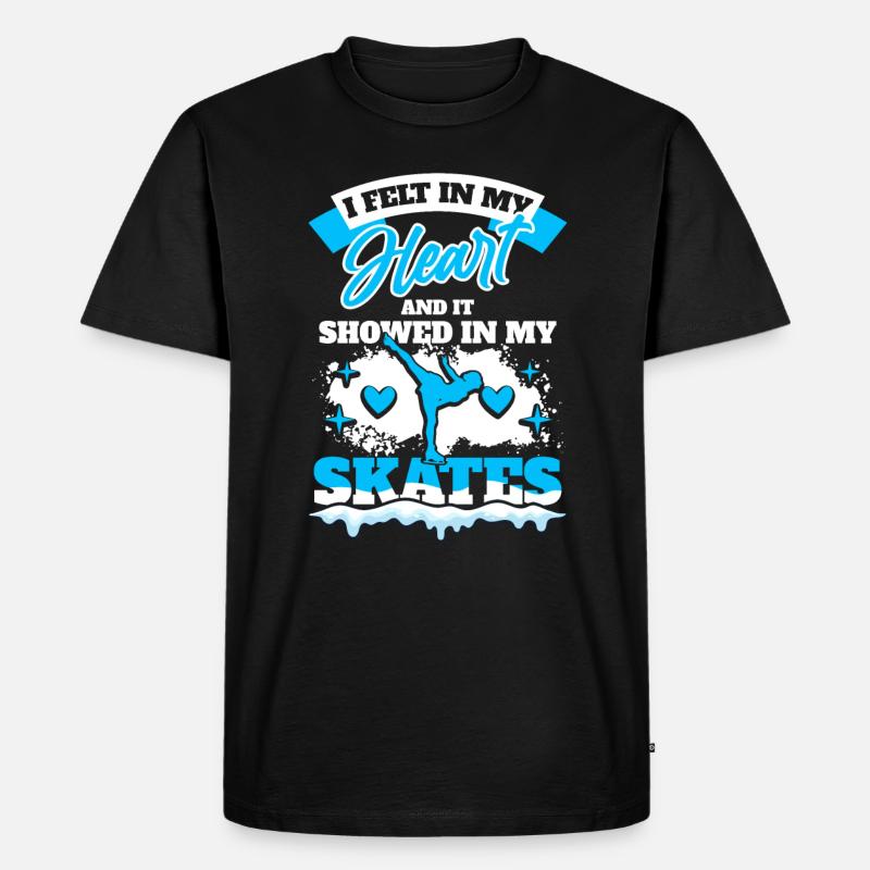 Eislaufen Eiskunstlauf - Männer Premium Bio T-Shirt - Schwarz