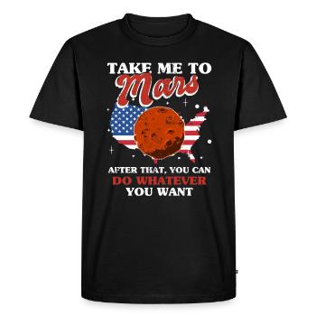 Astronome Astrologues Planètes - T-shirt Premium bio Homme - noir - Devant - Nico (187cm)