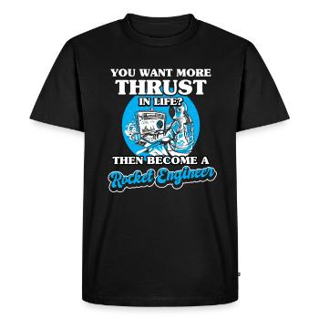 Science Astronautes spatiaux Techniciens de fusée - T-shirt Premium bio Homme - noir - Devant - Nico (187cm)