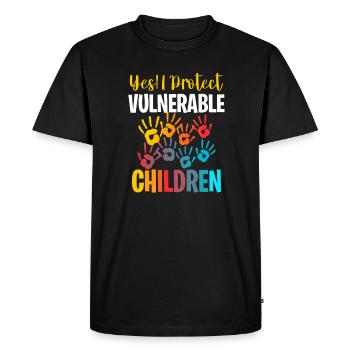 Travail de reconnaissance Bénévoles sociaux - T-shirt Premium bio Homme - noir - Devant - Nico (187cm)