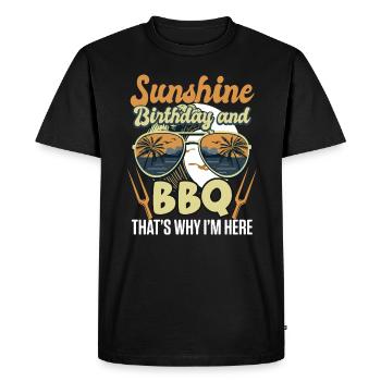Birthday Grilling Barbeque Griller - Men's Premium Organic T-Shirt - black - Front - Nico (187cm)