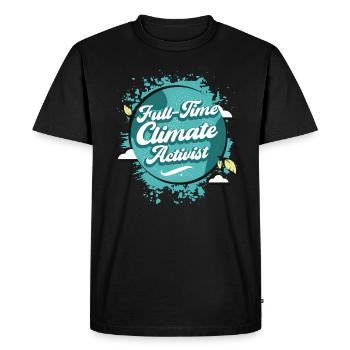 Climate activist Biodiversity World Earth Day - Men's Premium Organic T-Shirt - black - Front - Nico (187cm)