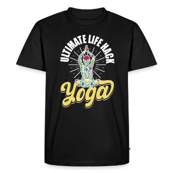 Zen Yoga Mindfulness Bouddhiste - T-shirt Premium bio Homme - noir - Devant - Nico (187cm)