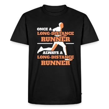 Marathon Runner Player Running Clothing - Men's Premium Organic T-Shirt - black - Front - Nico (187cm)