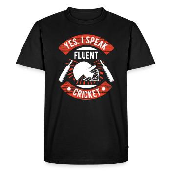 Sports d’équipe de cricket - T-shirt Premium bio Homme - noir - Devant - Nico (187cm)