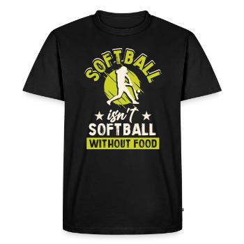 Softball ball game - Men's Premium Organic T-Shirt - black - Front - Nico (187cm)