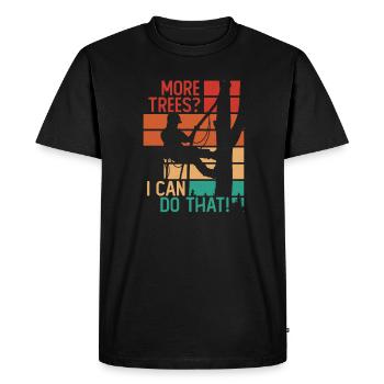 Trees Forest Green Nature Earth Day Lovers - Men's Premium Organic T-Shirt - black - Front - Nico (187cm)