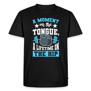 Entraînement musculaire de fitness - T-shirt Premium bio Homme - noir - Devant - Nico (187cm)