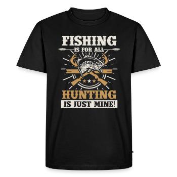 Pêche Chasse - T-shirt Premium bio Homme - noir - Devant - Nico (187cm)