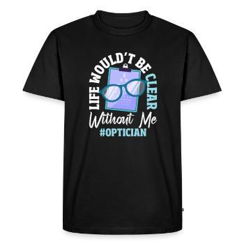 Optometry Optician - Men's Premium Organic T-Shirt - black - Front - Nico (187cm)