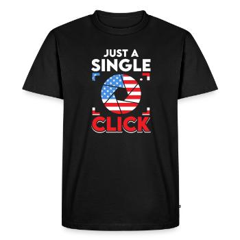 Télescope spatial d’astrophotographie patriotique des États-Unis - T-shirt Premium bio Homme - noir - Devant - Nico (187cm)