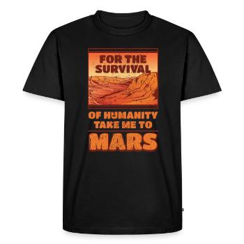 Astrologers Mars Space Enthusiasts Science - Men's Premium Organic T-Shirt - black - Front - Nico (187cm)