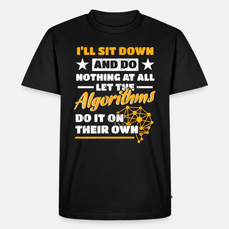 Algorithmen Computerprogrammierer Roboteringenieur - Männer Premium Bio T-Shirt - Schwarz