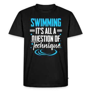 Nageurs Natation Natation - T-shirt Premium bio Homme - noir - Devant - Nico (187cm)
