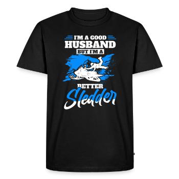 Snowmobiling Snow lovers Sledging - Men's Premium Organic T-Shirt - black - Front - Nico (187cm)