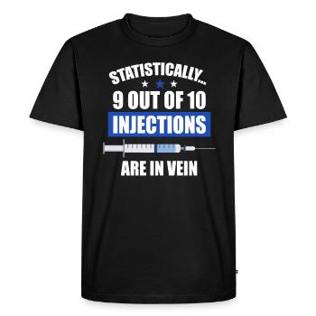 Patient du personnel de santé à domicile - T-shirt Premium bio Homme - noir - Devant - Nico (187cm)