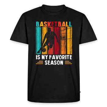 Sports d’équipe de basket-ball - T-shirt Premium bio Homme - noir - Devant - Nico (187cm)
