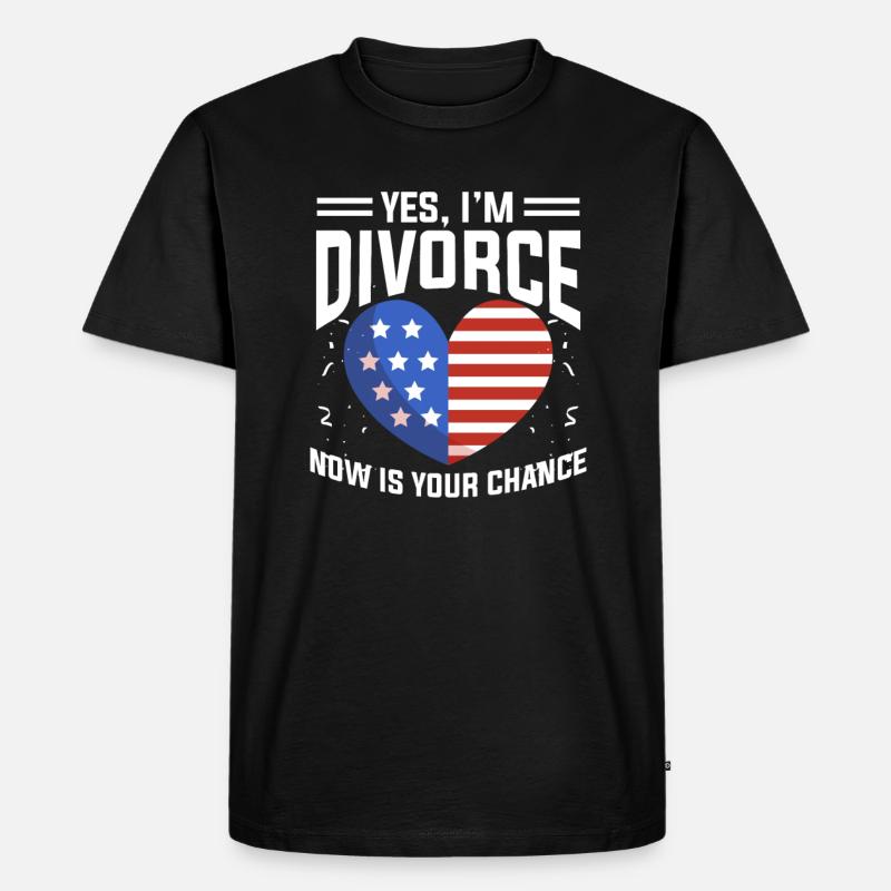 Scheidung Ehekrise - Männer Premium Bio T-Shirt - Schwarz