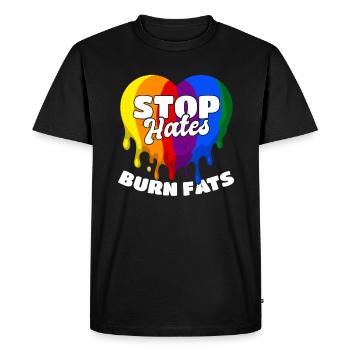 LGBT Pride Fitness - Men's Premium Organic T-Shirt - black - Front - Nico (187cm)