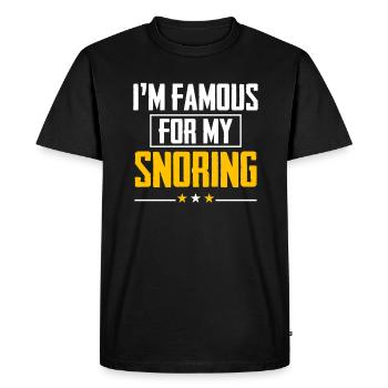 Ronflement Respiration Rire Oreille Nez et Gorge - T-shirt Premium bio Homme - noir - Devant - Nico (187cm)