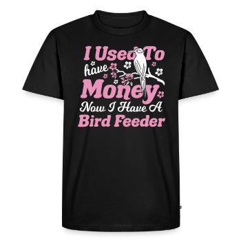 Birdwatching Bird feather Ornithologist Birder - Men's Premium Organic T-Shirt - black - Front - Nico (187cm)