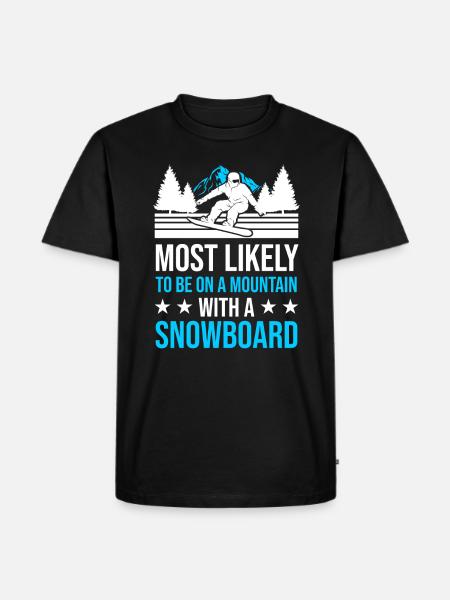 Snowboard Skiing Snowboarders - Men's Premium Organic T-Shirt - black