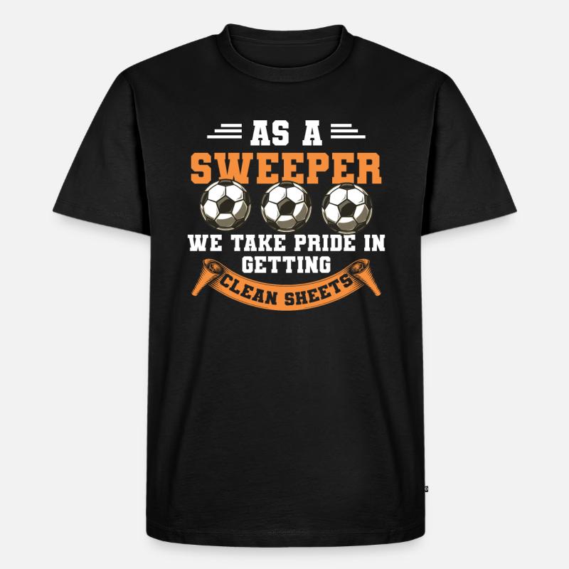 Torjäger - Männer Premium Bio T-Shirt - Schwarz