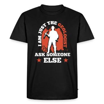 Géologue Rock - T-shirt Premium bio Homme - noir - Devant - Nico (187cm)
