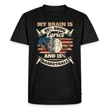 Lecteur de musique musicale - T-shirt Premium bio Homme - noir - Devant - Nico (187cm)