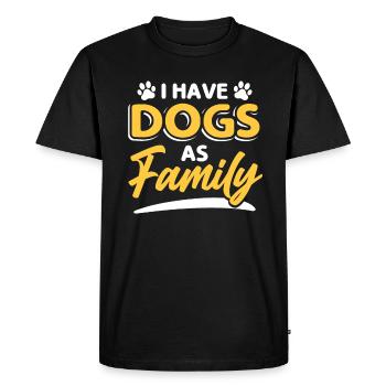 Propriétaires de chiens de famille - T-shirt Premium bio Homme - noir - Devant - Nico (187cm)