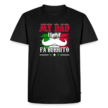 5 mai Fiesta Burrito Père mexicain Cinco de - T-shirt Premium bio Homme - noir - Devant - Nico (187cm)