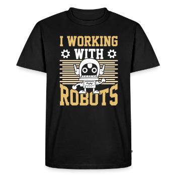 Ingénieur en robotique robotique - T-shirt Premium bio Homme - noir - Devant - Nico (187cm)