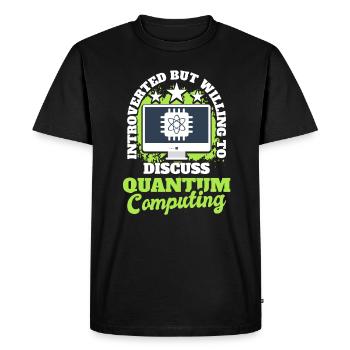 Informatique quantique Mécanique quantique - T-shirt Premium bio Homme - noir - Devant - Nico (187cm)