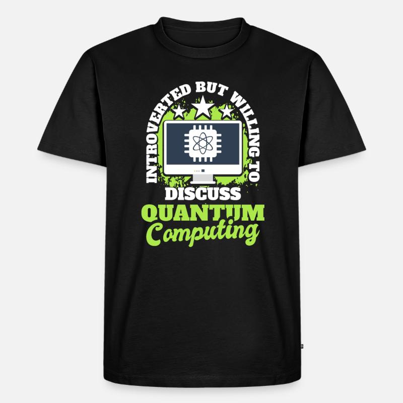 Quantencomputer Quantenmechanik - Männer Premium Bio T-Shirt - Schwarz
