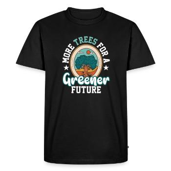 Arbres Sensibilisation à l’environnement Jour de la Terre Arboriculteurs - T-shirt Premium bio Homme - noir - Devant - Nico (187cm)