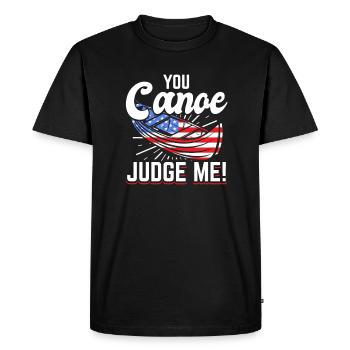 Drapeau Canoë Canoë extérieur Kayak - T-shirt Premium bio Homme - noir - Devant - Nico (187cm)