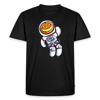 Astronaut Pumpkin Head - Men's Premium Organic T-Shirt - black - Front - Nico (187cm)