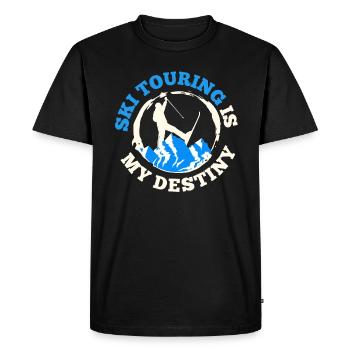 Ski touring Skiing in the hinterland - Men's Premium Organic T-Shirt - black - Front - Nico (187cm)