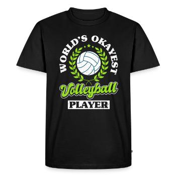 Équipe d’entraîneurs des joueurs de volleyball - T-shirt Premium bio Homme - noir - Devant - Nico (187cm)