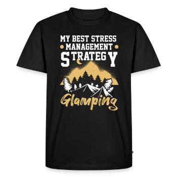 Glamping Camping Glamper - Men's Premium Organic T-Shirt - black - Front - Nico (187cm)